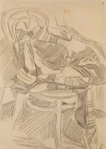 Sandalyeye ekose, 1904 by Mikhail Aleksandrovich Vrubel