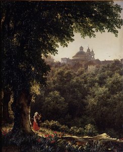 Roma yakınlarındaki Ariccia, 1836
