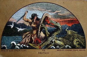 Kayaların Ejderhası ile savaşan Şövalye Trut