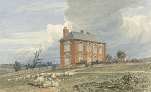 Irmingland Hall, Norfolk (dokuma kağıt üzerinde grafit üzerine mürekkepli tuvalet)