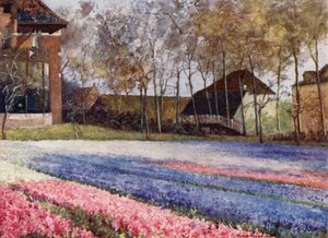 İlkbaharda Bir Hollanda Bahçesi (renkli taş) by Mima Nixon