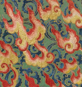 İmparatorluk İşlemeli İpek Thangka