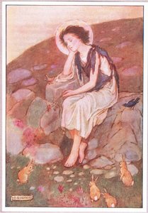 Altında gözlerinin sabitlendiği küçük gri yoldu (renkli taş) by Minnie Didbin Spooner