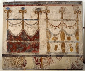 Minos uygarlığı: iki portalın temsili (İkria). Akrotiri (Thera), Santorini