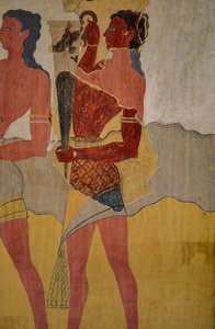Alay freskinin yeniden inşası by Minoan