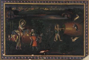 Geceleri geyik avı, 18. yüzyıl.