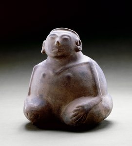 İnsan heykeli kabı, 1300-1500 (seramik) by Mississippian culture