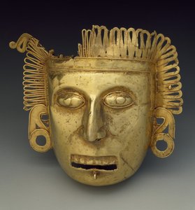 Pektoral maske, Geç Postklasik dönem, c.1350-1521 (altın)