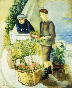 Çiçek Satıcıları; Marchands de Fleurs by Moise Kisling