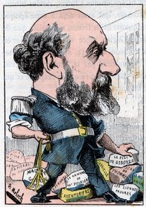 Guillaume Victor Augier (1820-1889) Fransız oyun yazarı portresi. by Moloch