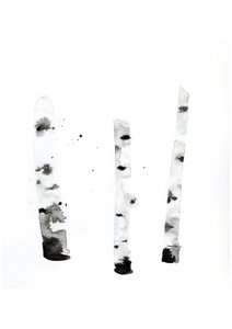 Ghost Birch, 2022 (Langton, 300 gsm soğuk baskı kağıt üzerine suluboya) by Monica Perez Vega