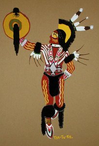 Kiowa Savaşçısı (kalıp baskısı)