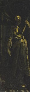 Bir Nişte Duran Aziz (parça), c.1610-40 (tuval üzerine yağlı boya) by Monsu Desiderio