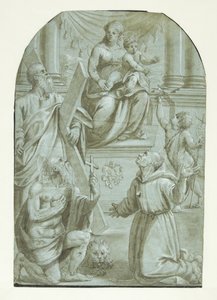 Tahtta Çocuk İsa ile Meryem, Havari Andrew, çocukken Vaftizci Yahya, Aziz Jeronimus ve Assisi
