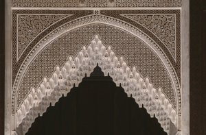 Thamiel glaoui Kasbah, sıva, detay (seramik)