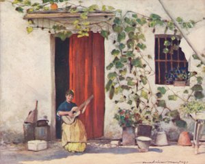 Bir Avlu, Sevilla, 1903. by Mortimer L Menpes