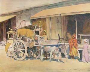 Bir Bullock-arabası, Ajmere, 1905 by Mortimer Ludington Menpes
