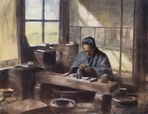 Bir Emaye İşi İşçisi by Mortimer Ludington Menpes