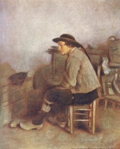 Bir Çiftlik İşçisi (renkli taş baskı) by Mortimer Ludington Menpes