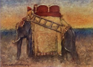 Orta Hindistan Fili (renkli taş) by Mortimer Ludington Menpes
