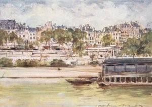 Pont Neuf yakınlarındaki Çamaşırhane by Mortimer Ludington Menpes