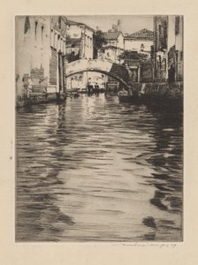 Yansımalar, Venedik (Luciano Köprüsü, Büyük Kanal) by Mortimer Menpes