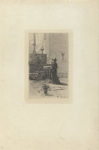 diz çökmüş koro çocuğu by Mosè di Giosuè Bianchi