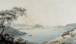 Port Penrhyn (kağıt üzerine sulu boya ve karakalem)