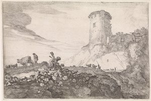Yuvarlak kule ile manzara Arcadian manzaraları (dizi başlığı)