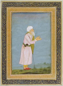 Küçük Clive Albümünden Müslüman Dini Bir Figür (kağıt üzerinde opak wc) by Mughal School