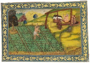 pastoral sahne by Mughal School
