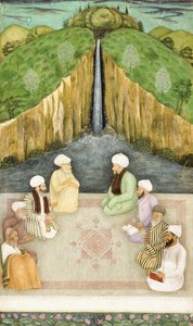 Dini Tartışmada Bilgeler, c.1680 by Mughal School