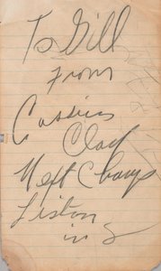 Cassius Clay, 1963 tarafından yazılmış imza. by Muhammad Ali