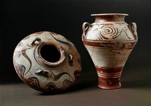 Miken sanatı: seramik vazolar. 1400 M.Ö. Atina, Musee de l