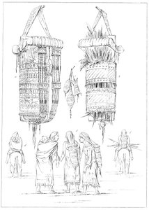 Bir Siyu Beşiği ve Çocuklarını Taşıma Şekilleri, 1841. by Myers and Co