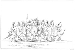 Yalvarma dansı, Sac ve Fox, Rock Adası, Yukarı Mississippi, 1841. by Myers and Co
