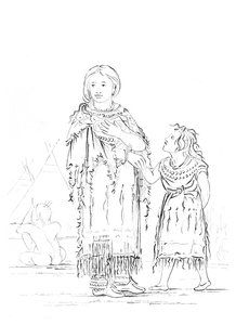 Kızılderili kadın ve çocuğu, 1841.
