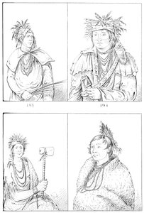Peorias ve Piankashaws, 1841. by Myers and Co