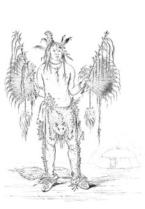 Kızılderili bir adamın portresi, 1841. by Myers and Co