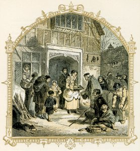 Elizabeth dönemi Noel sahnesi by Myles Birket Foster