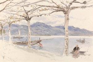 Maggiore Gölü, İtalya by Myles Birket Foster