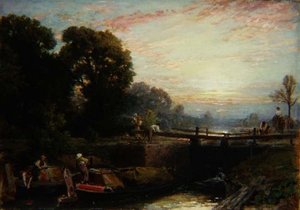 Gün batımında kilitle by Myles Birket Foster