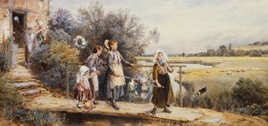 Mayıs Günü Çelenkleri, by Myles Birket Foster
