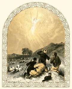 çobanlar ve melek by Myles Birket Foster