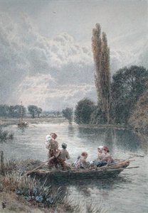 Feribot (kağıt üzerine gövde rengi ile sulu boya) by Myles Birket Foster