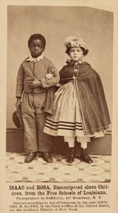 Isaac ve Rosa, Louisiana Özgür Okullarından Azat Edilmiş Köle Çocuklar,1863-1864 (fotoğraf) by Myron H. Kimball