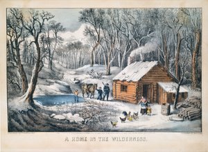 Vahşi Doğada Bir Ev by Currier and Ives