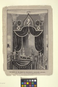 Şehit Başkanın Cesedi, Abraham Lincoln (litografi)