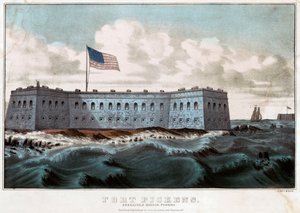 Fort Pickens: Pensacola Limanı, Florida, 1860 dolayları (renkli litografi) by Currier and Ives