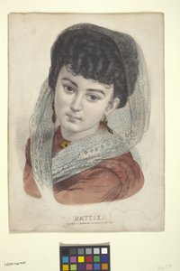 Hattie (elle boyanmış litografi)